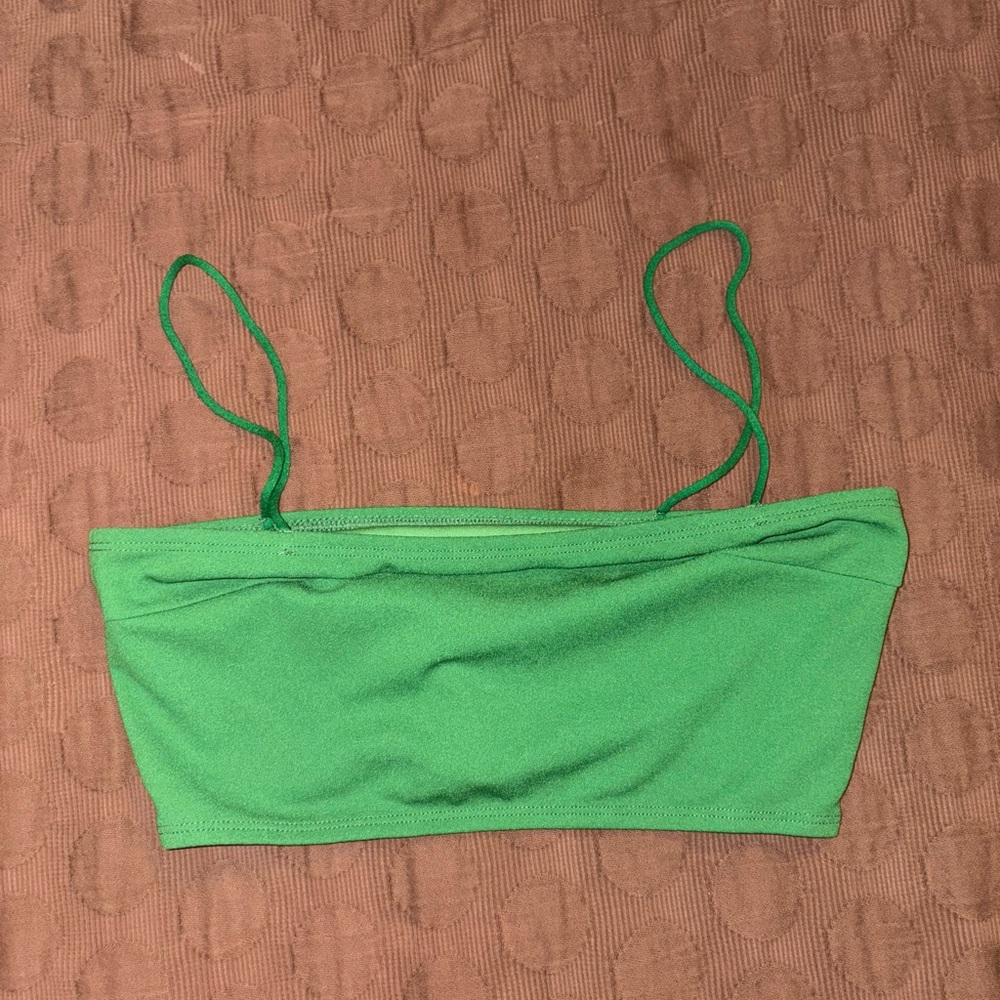 Green Tiny Crop Top